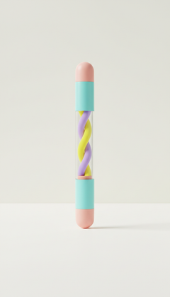 Stylo fantaisie bleu aqua tint