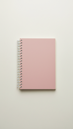 Carnet spirale rose pétale