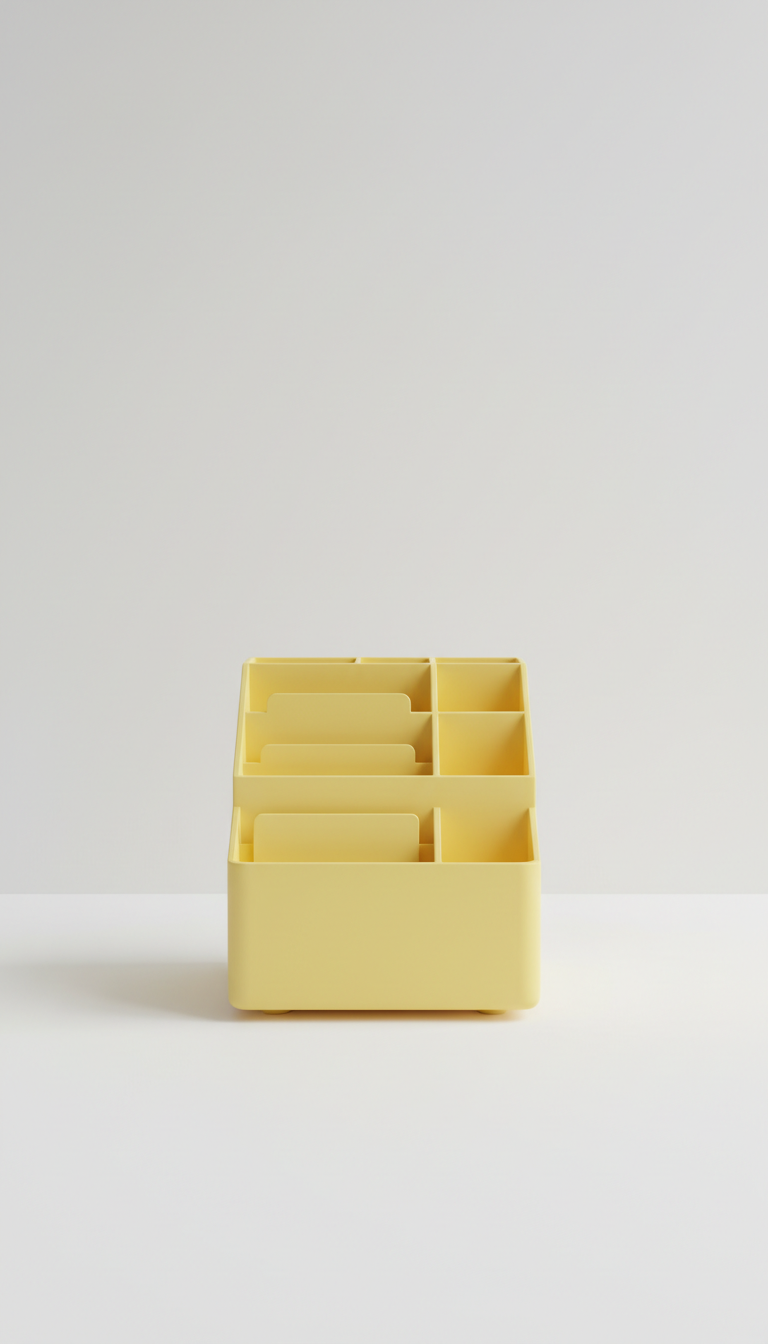 Organisateur de bureau jaune soleil
