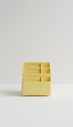 Organisateur de bureau jaune soleil